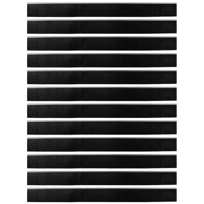 Запечатващи четки за врата с винтово закрепване 12 pcs Сребрист