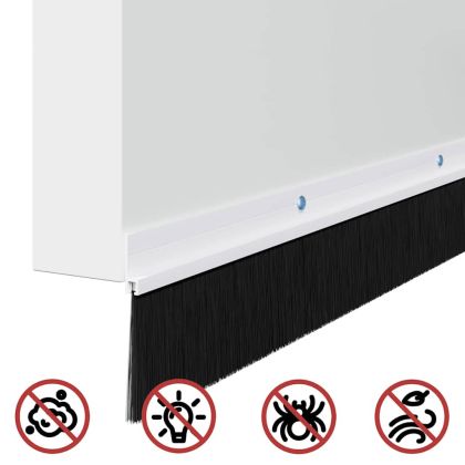 Запечатващи четки за врата с винтово закрепване 6 pcs Бяло