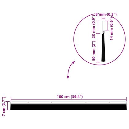 Запечатващи четки за врата с винтово закрепване 6 pcs Бяло