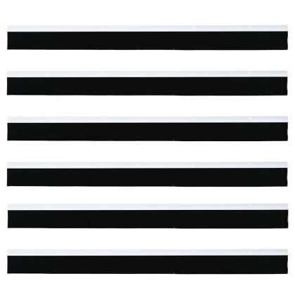 Запечатващи четки за врата с винтово закрепване 6 pcs Бяло