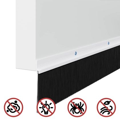 Запечатващи четки за врата с винтово закрепване 6 pcs Бяло