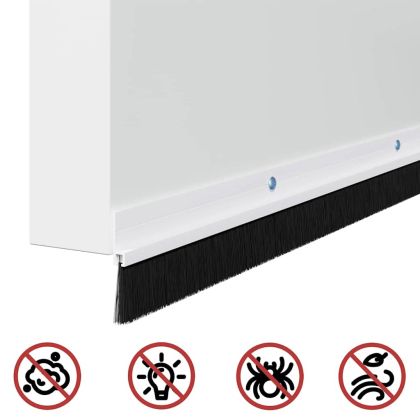 Запечатващи четки за врата с винтово закрепване 12 pcs Бяло