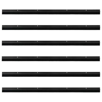 Запечатващи четки за врата с винтово закрепване 6 pcs Черно