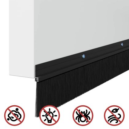 Запечатващи четки за врата с винтово закрепване 6 pcs Черно