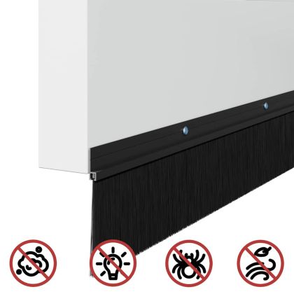 Запечатващи четки за врата с винтово закрепване 6 pcs Черно