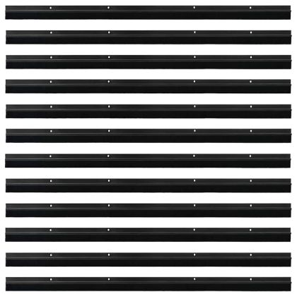 Запечатващи четки за врата с винтово закрепване 12 pcs Черно