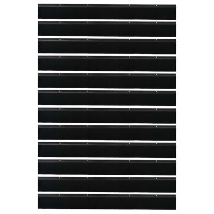 Запечатващи четки за врата с винтово закрепване 12 pcs Черно