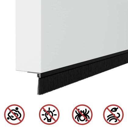 Запечатващи четки за врата с винтово закрепване 2 pcs Черно