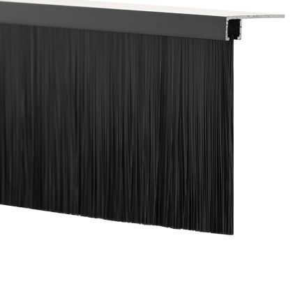 Запечатващи четки за врата с винтово закрепване 6 pcs Черно