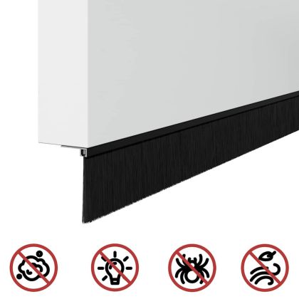 Запечатващи четки за врата с винтово закрепване 6 pcs Черно