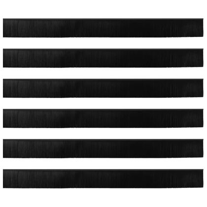 Запечатващи четки за врата с винтово закрепване 6 pcs Черно