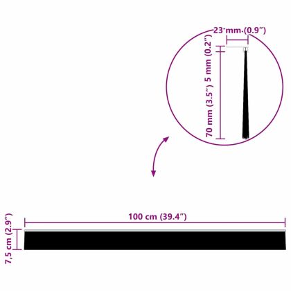 Запечатващи четки за врата с винтово закрепване 6 pcs Черно