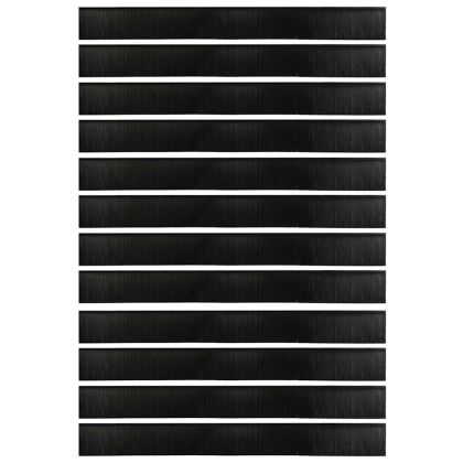 Запечатващи четки за врата с винтово закрепване 12 pcs Черно