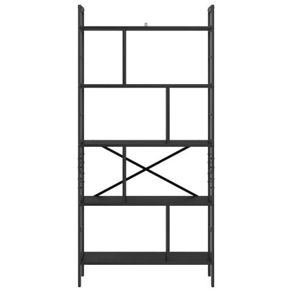 Рафт за книги Черния дъб 75 x 30 x 156 см Инженерно дърво
