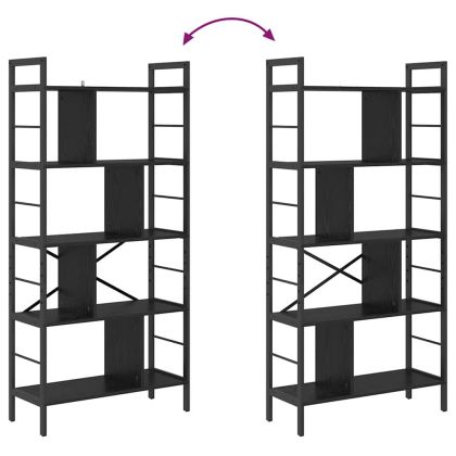 Рафт за книги Черния дъб 75 x 30 x 156 см Инженерно дърво