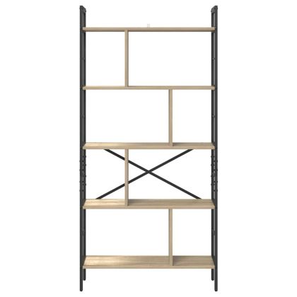 Рафт за книги Сонома дъб 75 x 30 x 156 см Инженерно дърво