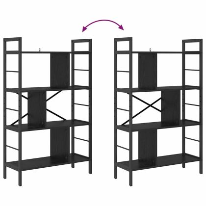 Рафт за книги Черния дъб 75 x 30 x 123,5 см Инженерно дърво