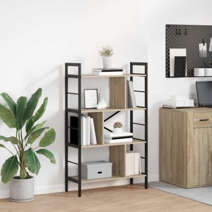 Рафт за книги Сонома дъб 75 x 30 x 123,5 см Инженерно дърво