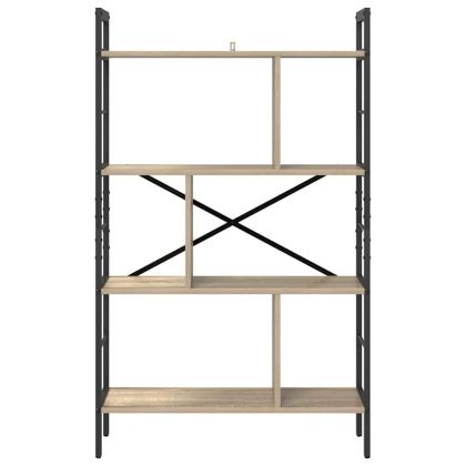 Рафт за книги Сонома дъб 75 x 30 x 123,5 см Инженерно дърво