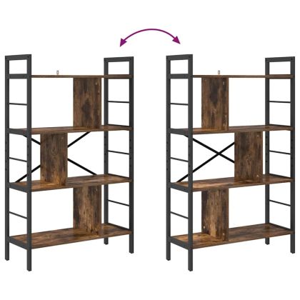 Рафт за книги Димян дъб 75 x 30 x 123,5 см Инженерно дърво