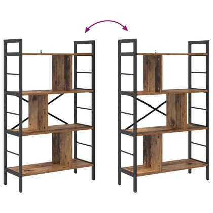 Рафт за книги Старо дърво 75 x 30 x 123,5 см Инженерно дърво