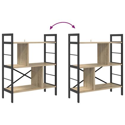 Рафт за книги Сонома дъб 75 x 30 x 91 см Инженерно дърво