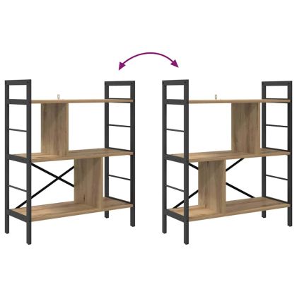 Рафт за книги Дъб 75 x 30 x 91 см Инженерно дърво