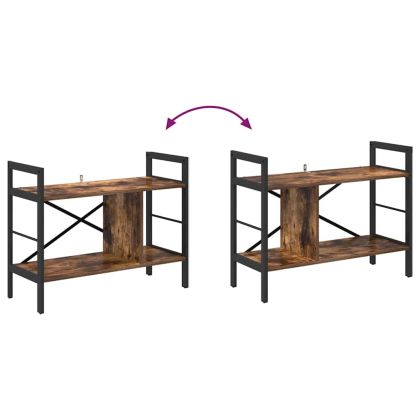 Рафт за книги Димян дъб 75 x 30 x 58,5 см Инженерно дърво