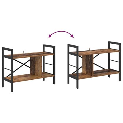 Рафт за книги Старо дърво 75 x 30 x 58,5 см Инженерно дърво