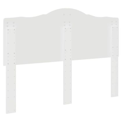 Облегалка за глава с таблото Гланц бяло 140 cm Инженерно дърво