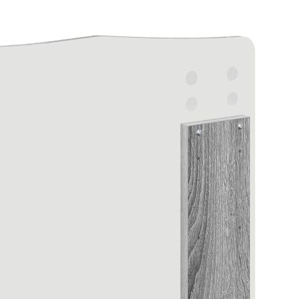 Облегалка за глава с таблото Сив Сонома 140 cm Инженерно дърво