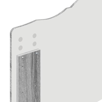 Облегалка за глава с таблото Сив Сонома 100 cm Инженерно дърво