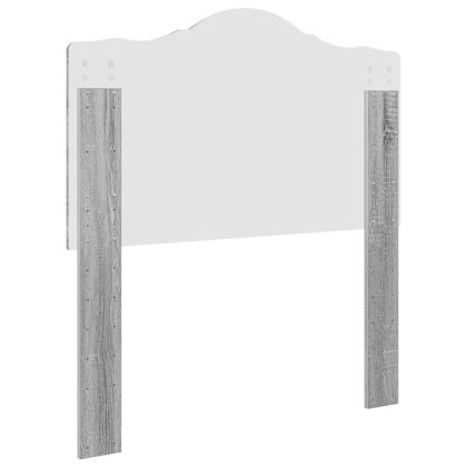 Облегалка за глава с таблото Сив Сонома 80 cm Инженерно дърво