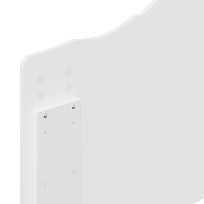 Облегалка за глава с таблото Гланц бяло 75 cm Инженерно дърво