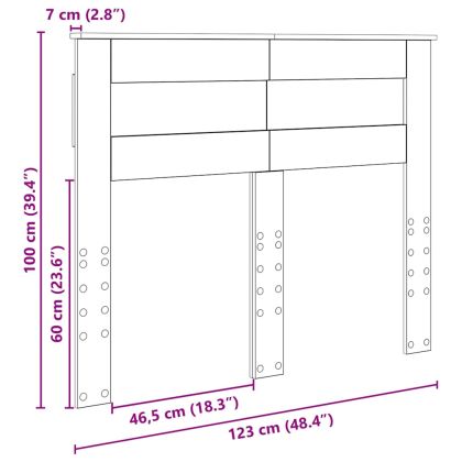 Облегалка за глава с таблото Старо дърво 120 cm Инженерно дърво