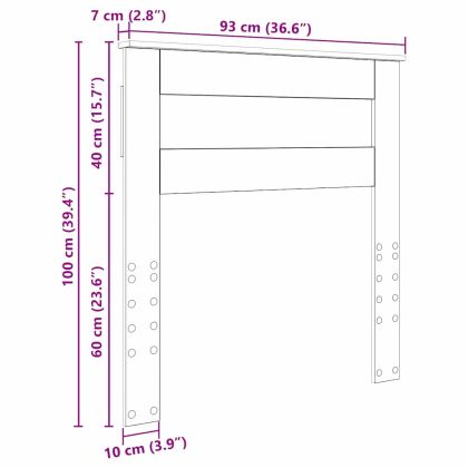 Облегалка за глава с таблото Черния дъб 90 cm Инженерно дърво