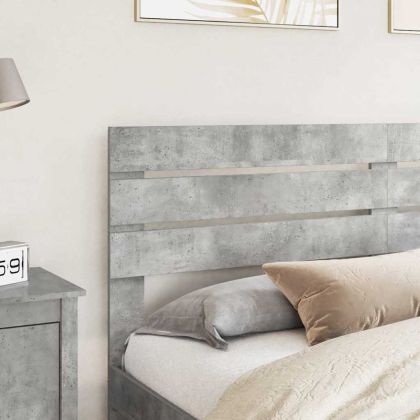 Облегалка за глава Циментено сиво 200 cm Инженерно дърво