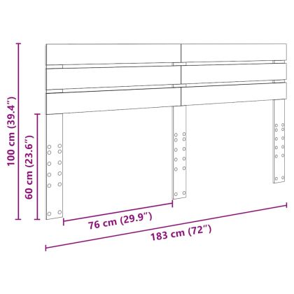 Облегалка за глава с таблото Черния дъб 180 cm Инженерно дърво