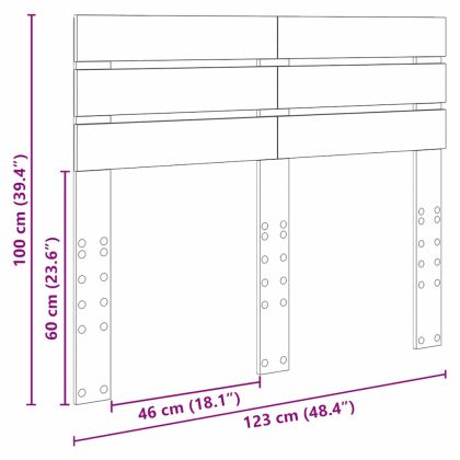 Облегалка за глава с таблото Дъб 120 cm Инженерно дърво
