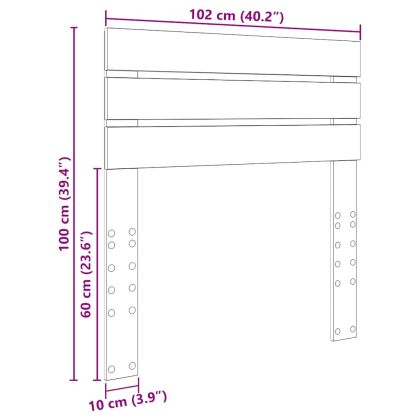 Облегалка за глава с таблото Старо дърво 100 cm Инженерно дърво