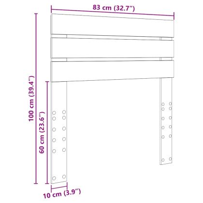Облегалка за глава с таблото Черния дъб 80 cm Инженерно дърво