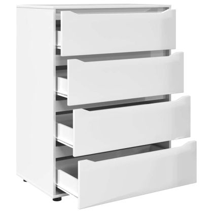 Шкафове за съхранение 2 pcs Лъскаво бяло 80 x 48 x 105 см