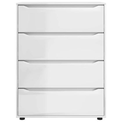 Шкафове за съхранение 2 pcs Лъскаво бяло 80 x 48 x 105 см