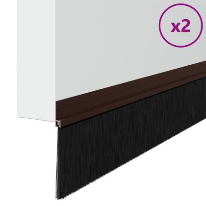 Самозалепващи се четки за уплътняване на врати 2 pcs Кафяво