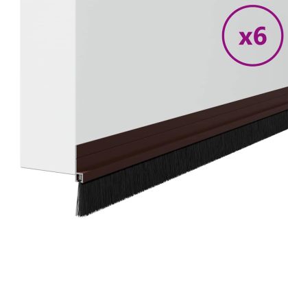 Самозалепващи се четки за уплътняване на врати 6 pcs Кафяво