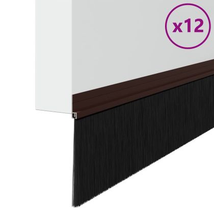 Самозалепващи се четки за уплътняване на врати 12 pcs Кафяво