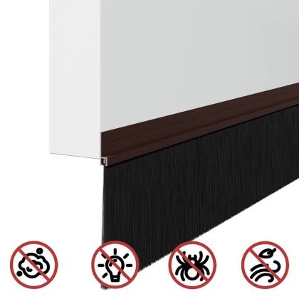 Самозалепващи се четки за уплътняване на врати 12 pcs Кафяво