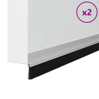 Самозалепващи се четки за уплътняване на врати 2 pcs Сребрист