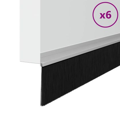 Самозалепващи се четки за уплътняване на врати 6 pcs Сребрист