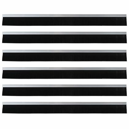 Самозалепващи се четки за уплътняване на врати 6 pcs Сребрист